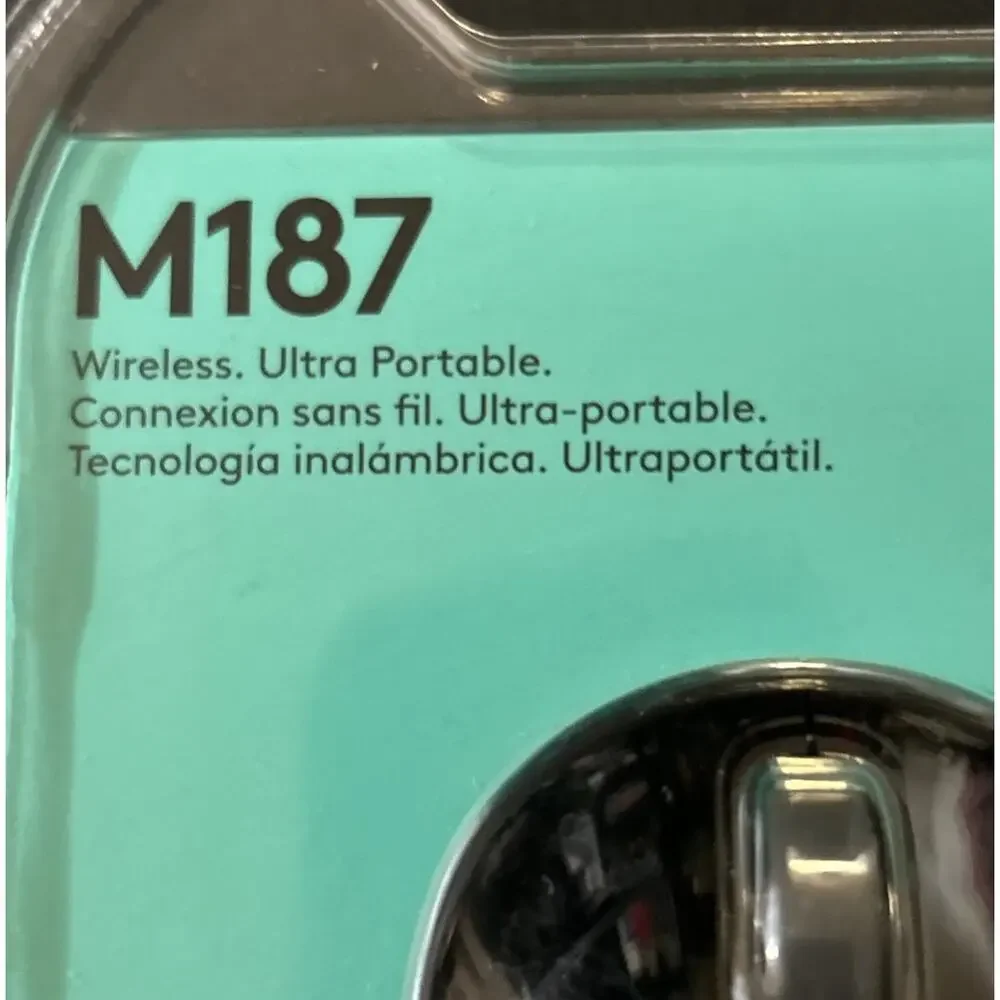 Logitech M187 Wireless Mini Mouse Black USB Nano Receiver Portable New & Sealed